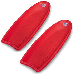 **3 PACK**  Lightning Snow Sleds for Kids & Adults.  Sand Slider 48” RED