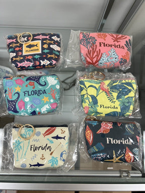 Florida Theme Coin Purse 12 PCS Assorted 4in X 5.5in