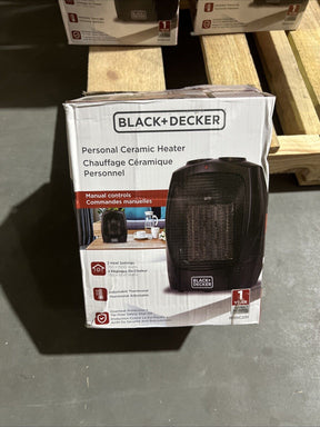 Black & Decker Personal Ceramic Heater Two Heat Settings 750 + 1500 Watts