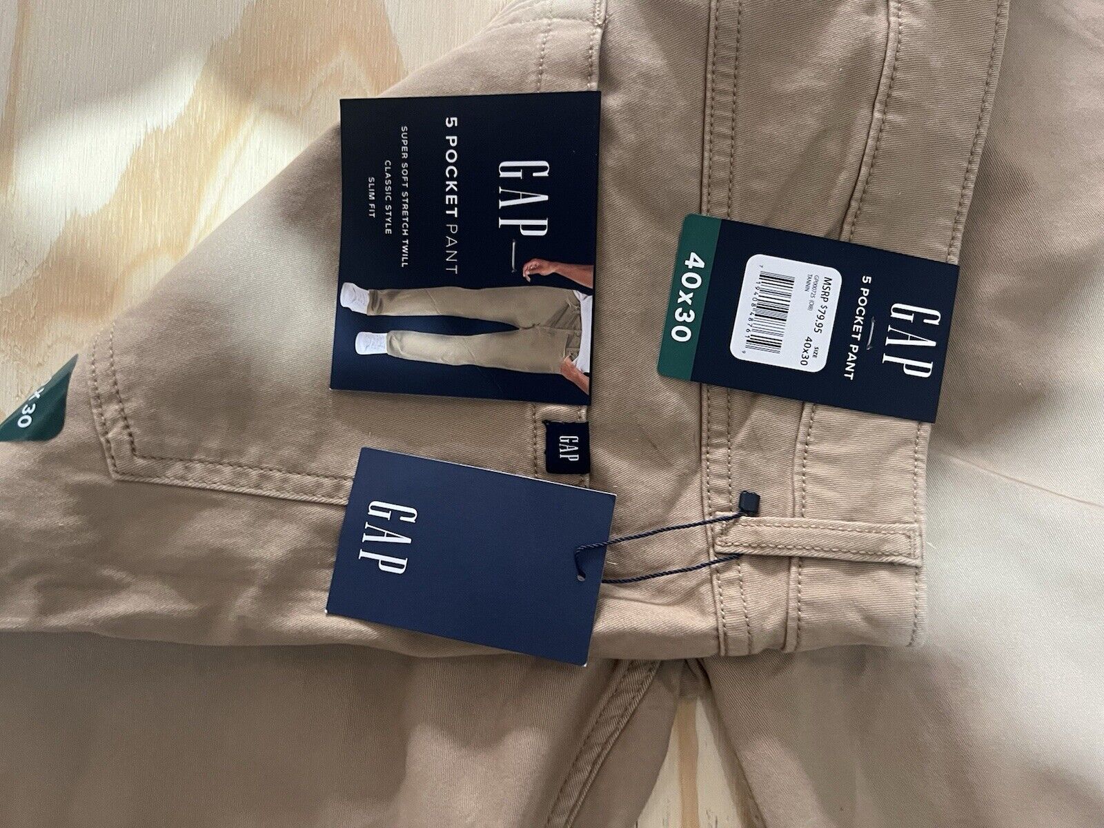 Gap Men's Slim Fit 5 Pocket Pant Size 40 x 30 Tannin