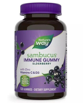 Nature’s Way Immune Support Sambucus Elderberry Gummies 120 Ct  EXP 02/26