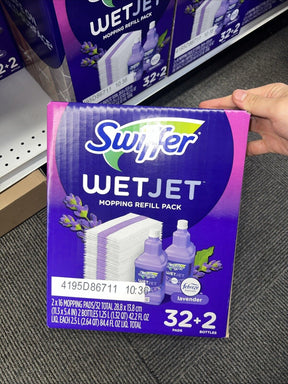 Swiffer WetJet Refill Pack, Lavender (32 Pads + 2 Bottles)