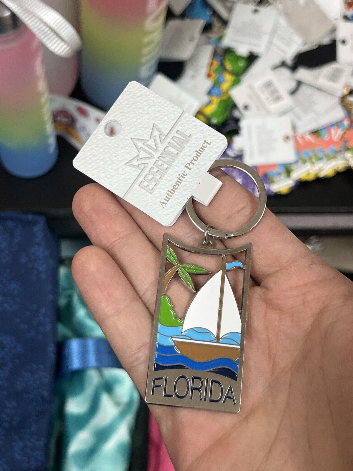 Florida Metal Key Chain Boat 12 PCS