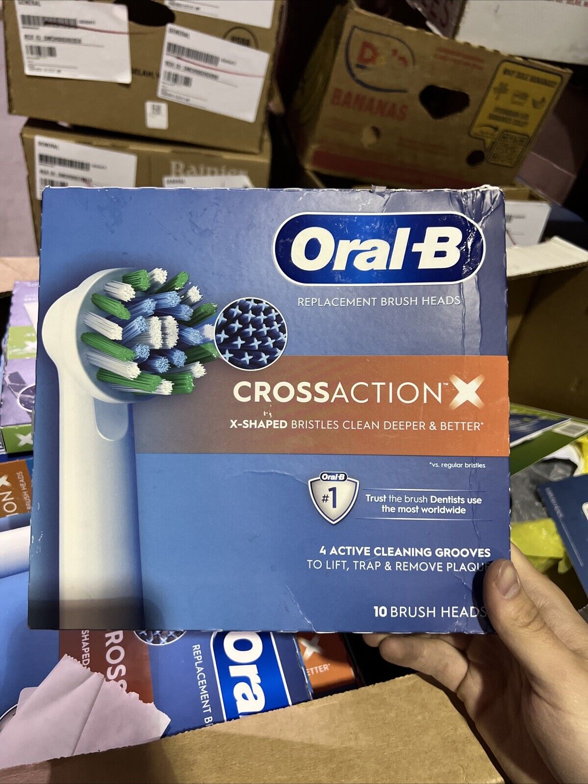 Oral-B CrossAction Replacement Brush Heads with Bacterial Protection (10-Count)