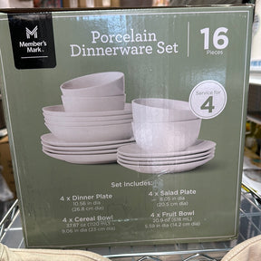 Porcelain dinnerware set 16 pieces members mark