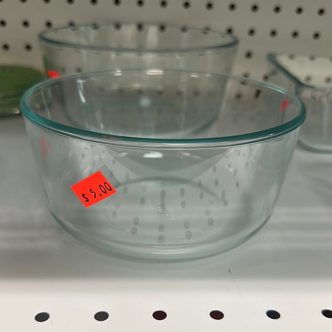 medium circular glass container