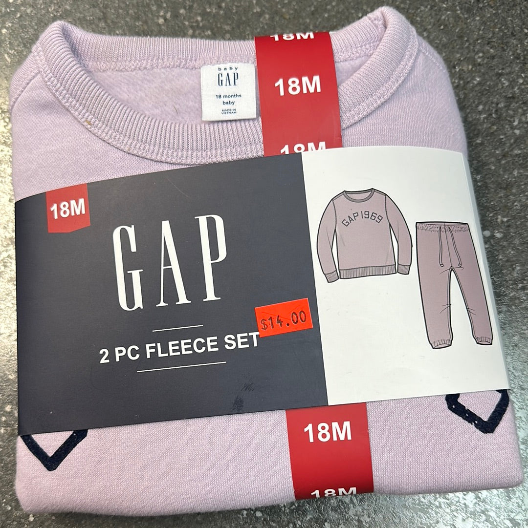 GAP 2pc fleece set 18M