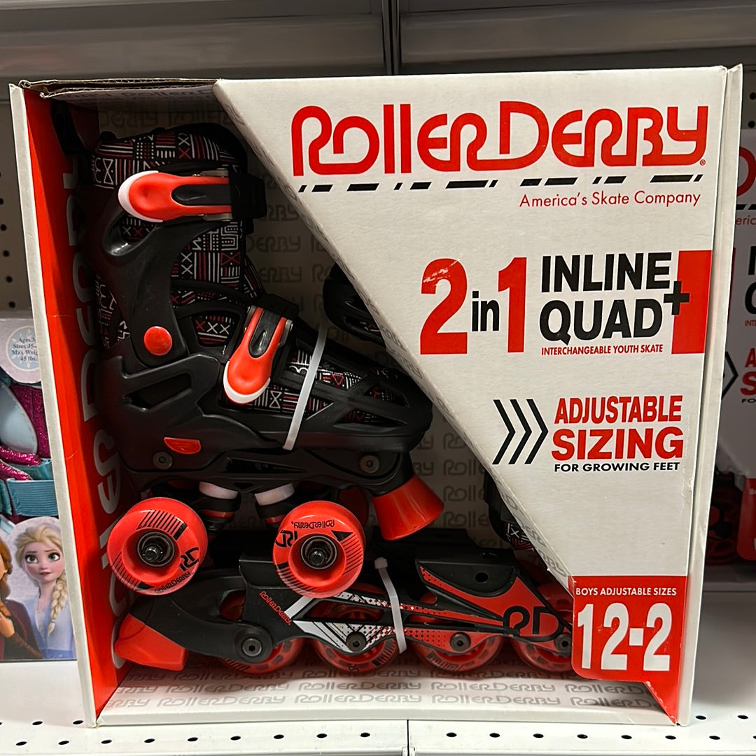 RollerDerby 2in1 In Line Quad Size 12-2