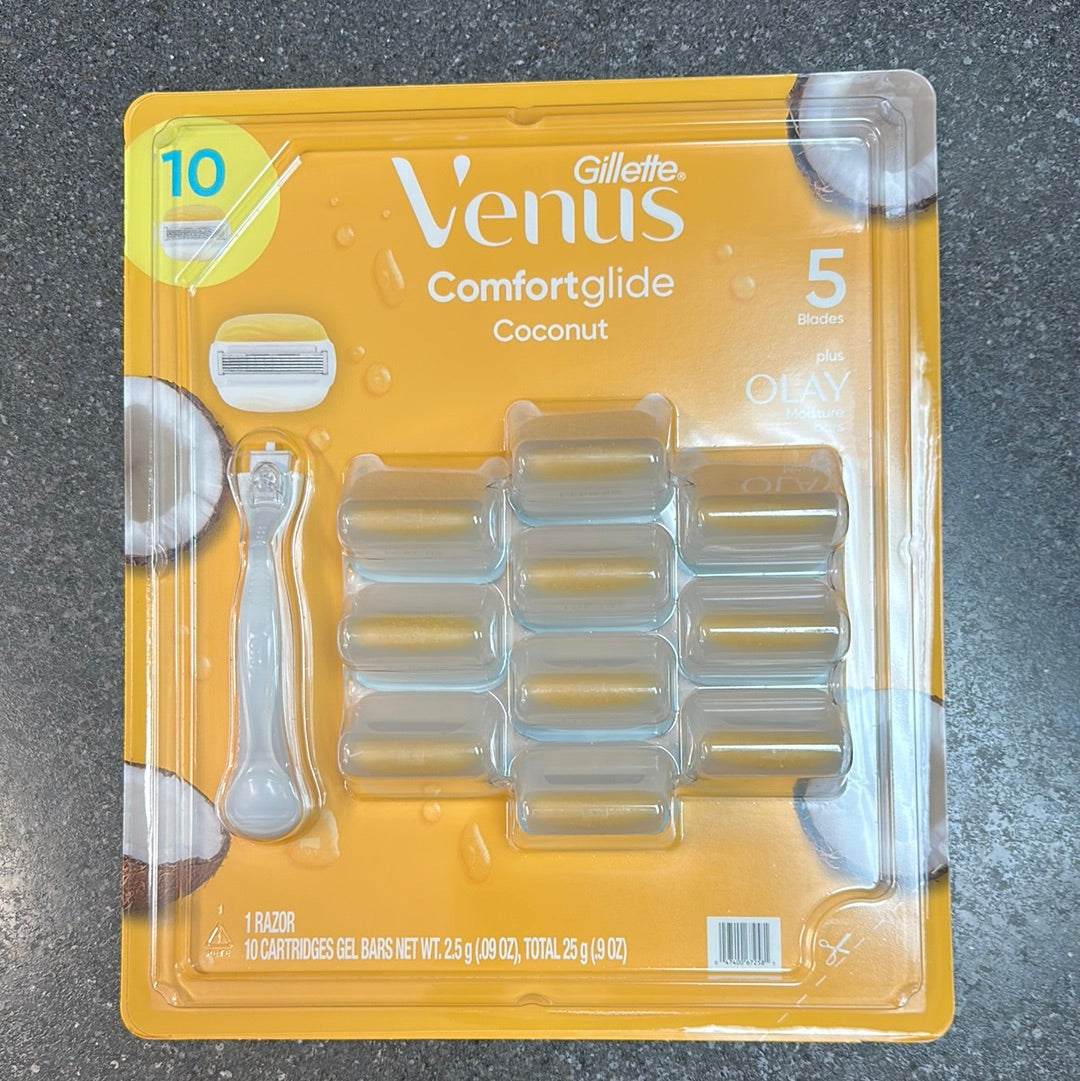 Gillette Venus ComfortGlide 10 Cartridges + 1 Razor