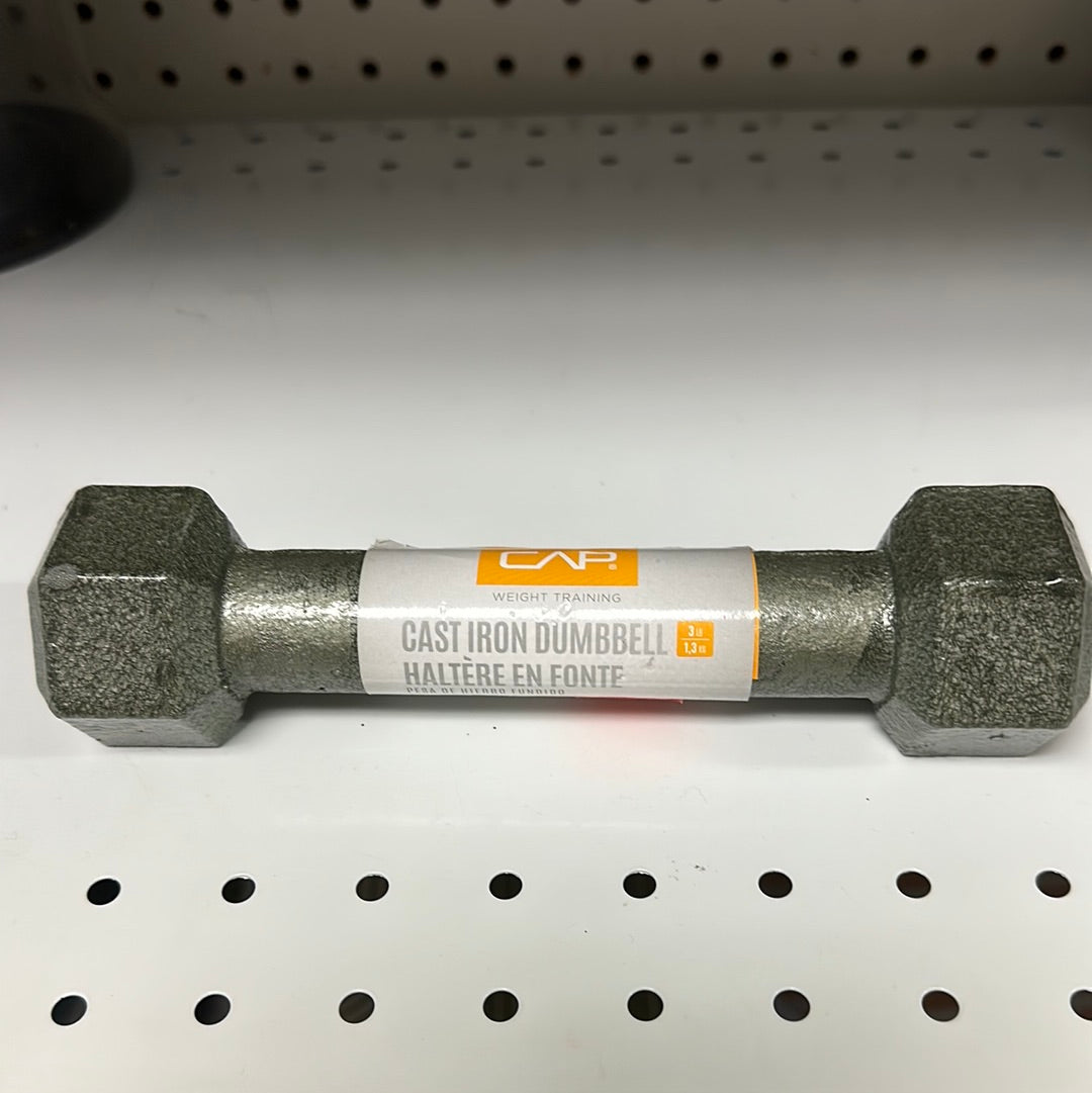 CAP Cast Iron Dumbbell 3 LB