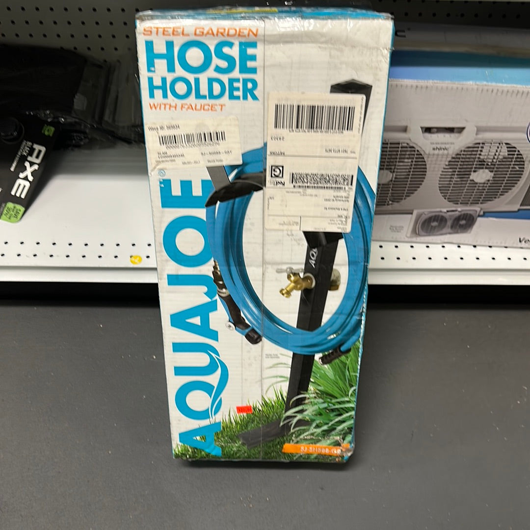 Steel Garden Hose Holder With Faucet