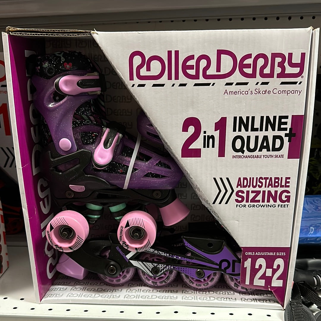 RollerDerby 2in1 In Line Quad Size 12-2