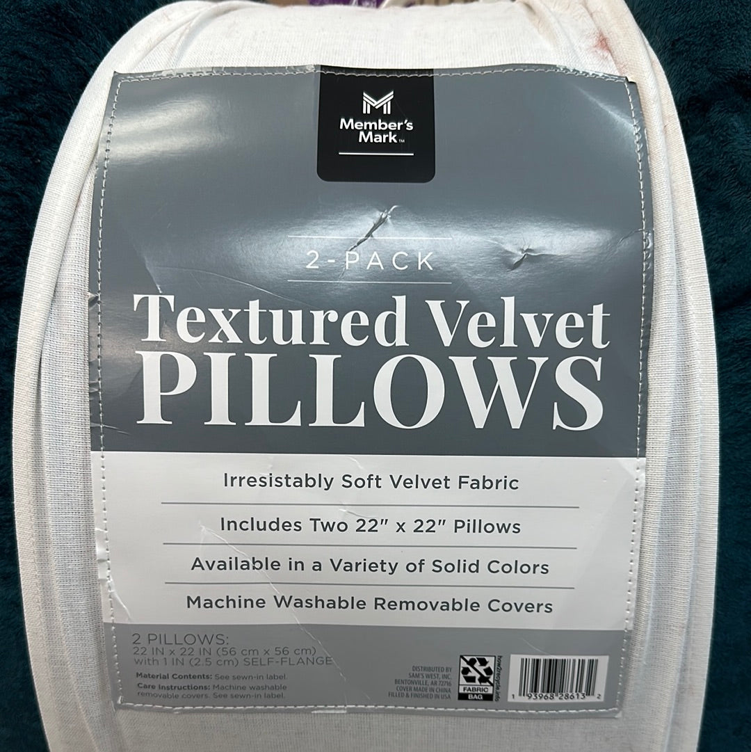 Textured 2 Pack Velvet Pillows