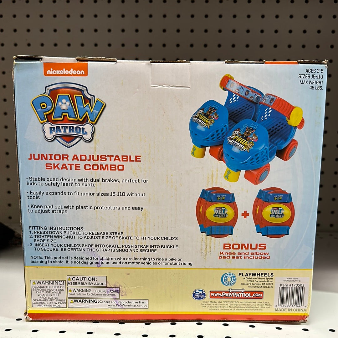 Paw Patrol Junior Adjustable Skate Combo