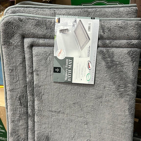 Memory Foam Bath Mat Grey