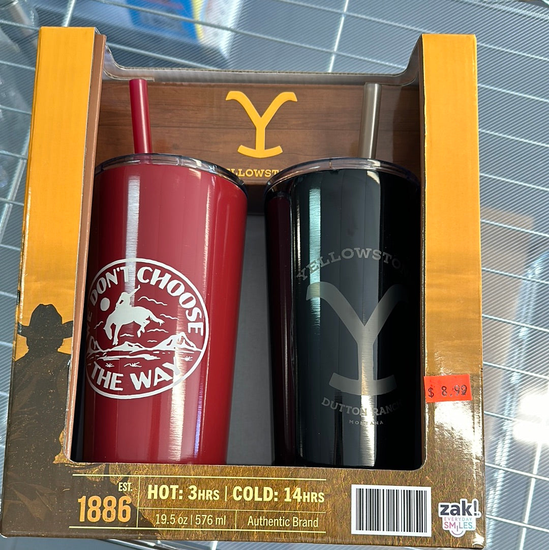 Yellowstone tumbler set  stainless