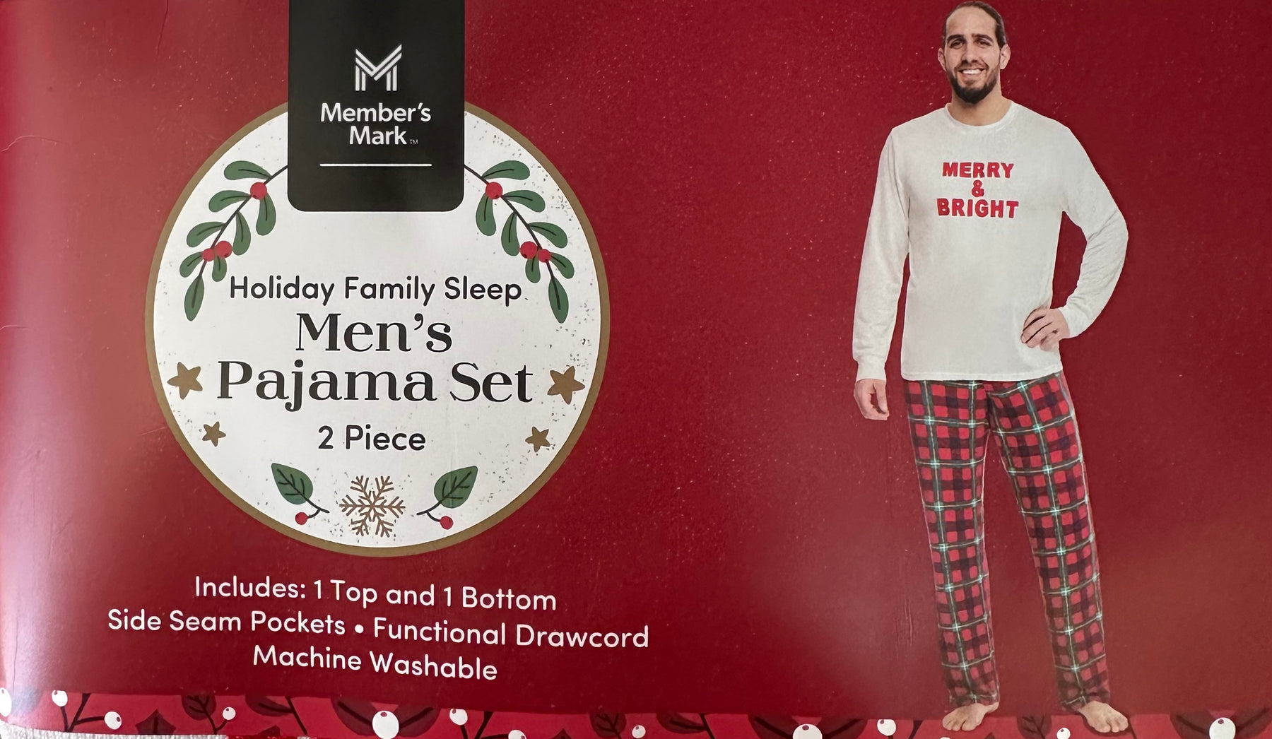 Holiday Men’s Pajama Set Size L