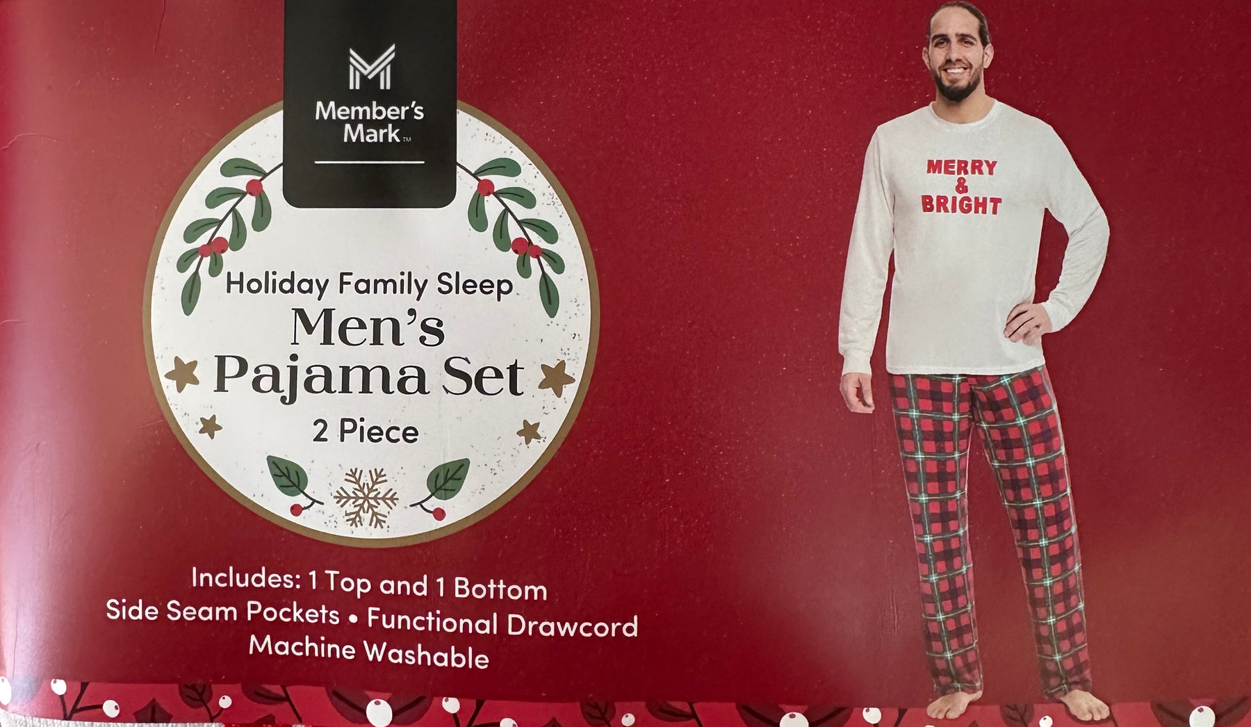 Holiday Men’s Pajama Set Size M