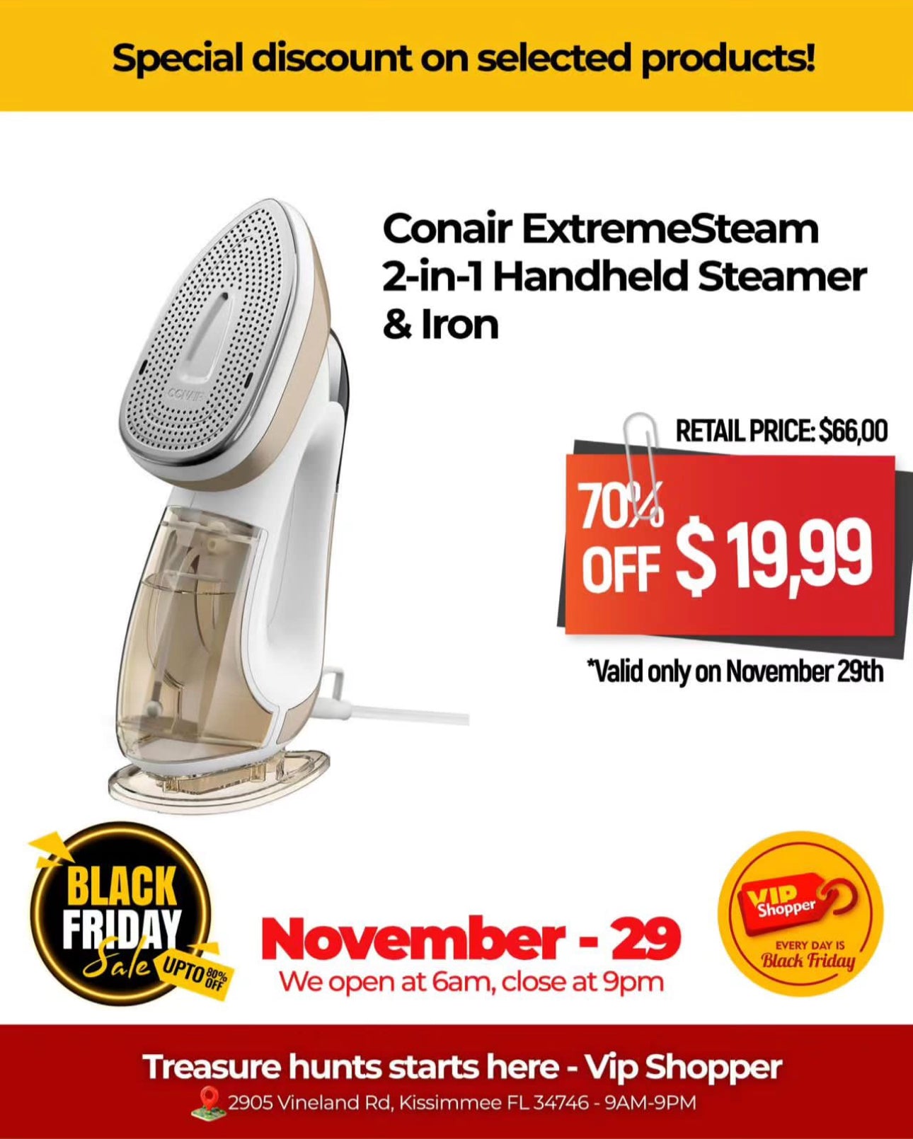 OPEN BOX Conair ExtremeSteam 2-in-1 with Turbo Handheld Steamer & Iron