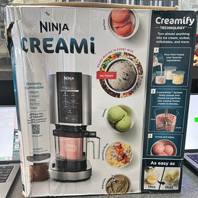 Ninja 0.5qt CREAMi Stainless Steel Ice Cream, Gelato and Sorbet Maker, 7 One-Touch Programs OPEN BOX