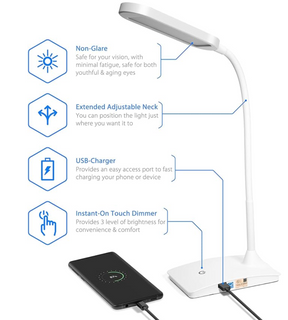 IVY LED USB Desk Lamp