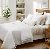 Threshold Lace Border Cotton Slub Comforter Set