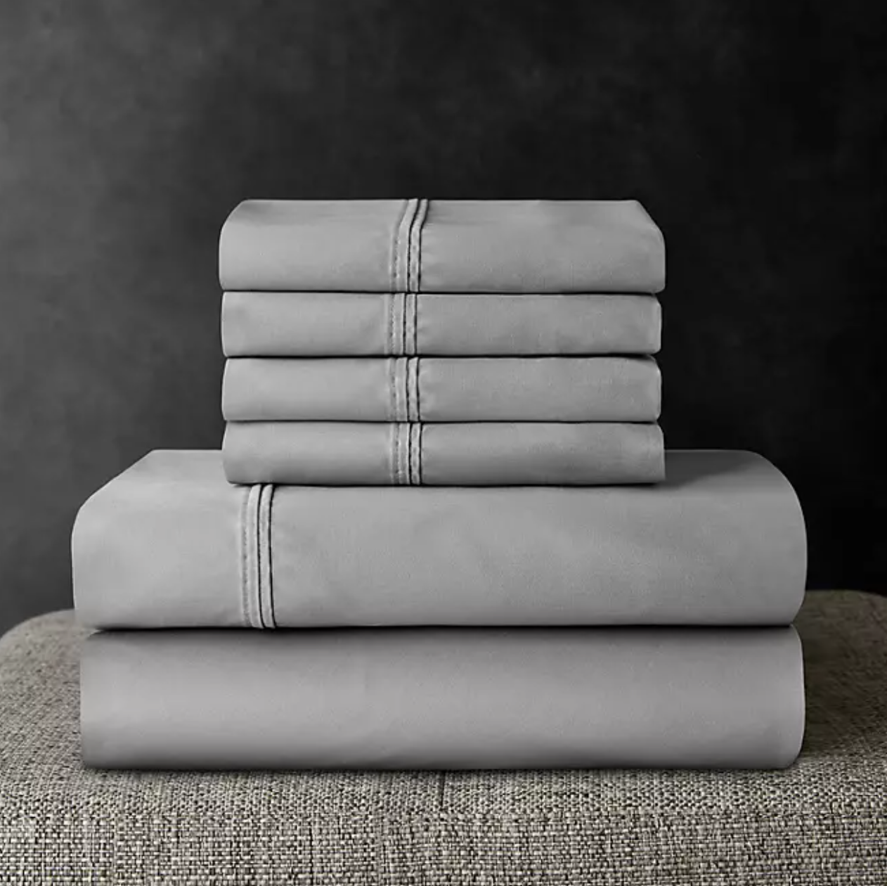 Hotel premier collection EGYPTIAN COTTON 6 PC SHEET SET - Silver Grey