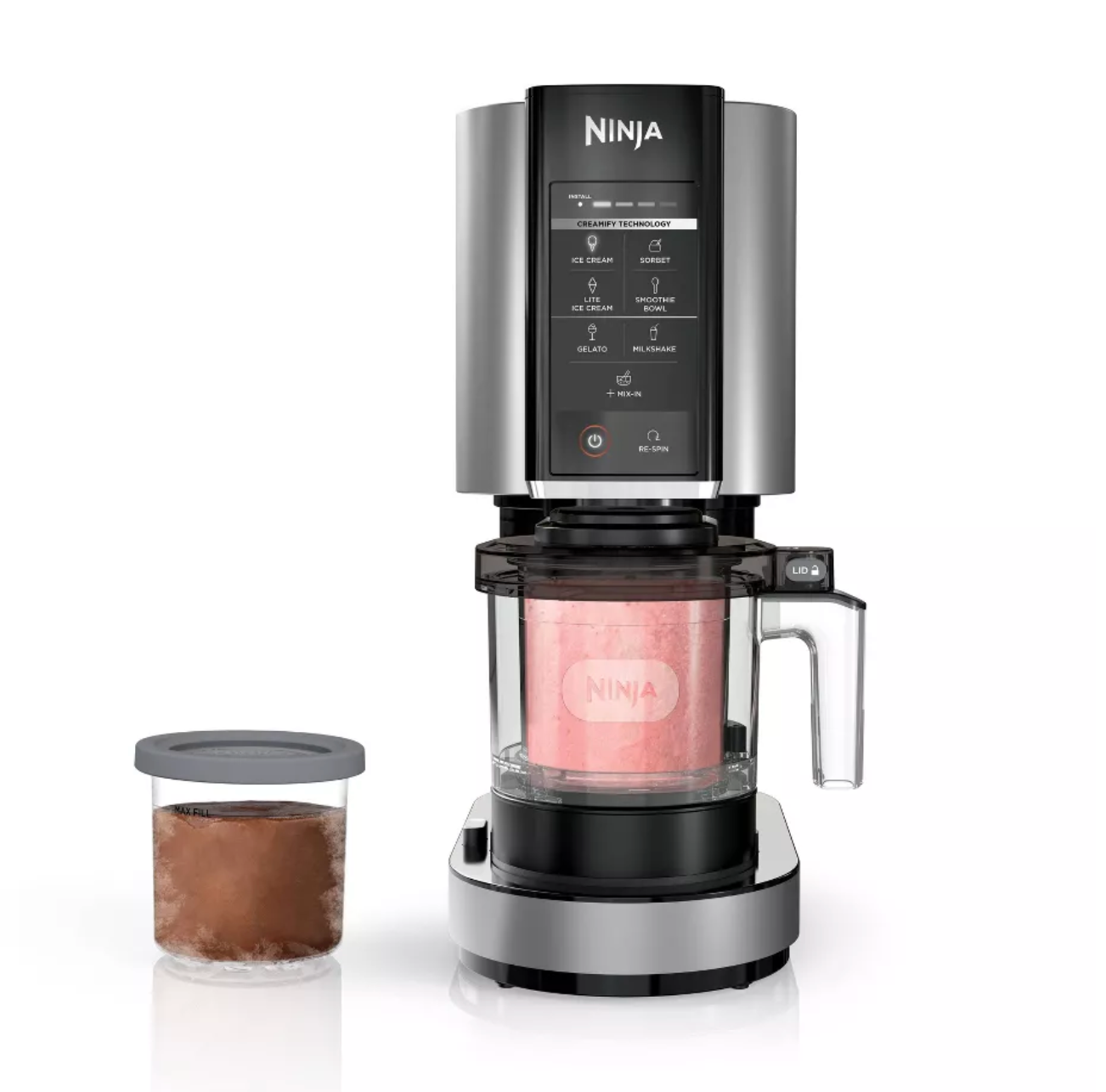 Ninja 0.5qt CREAMi Stainless Steel Ice Cream, Gelato and Sorbet Maker, 7 One-Touch Programs OPEN BOX