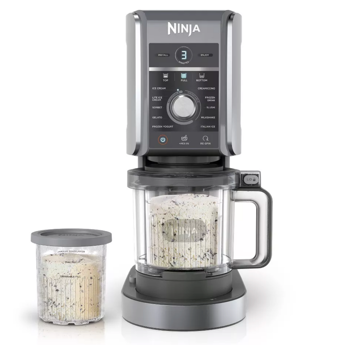 Ninja - CREAMi Deluxe XL 11-in-1 Ice Cream and Frozen Treat Maker - Silver OPEN BOX