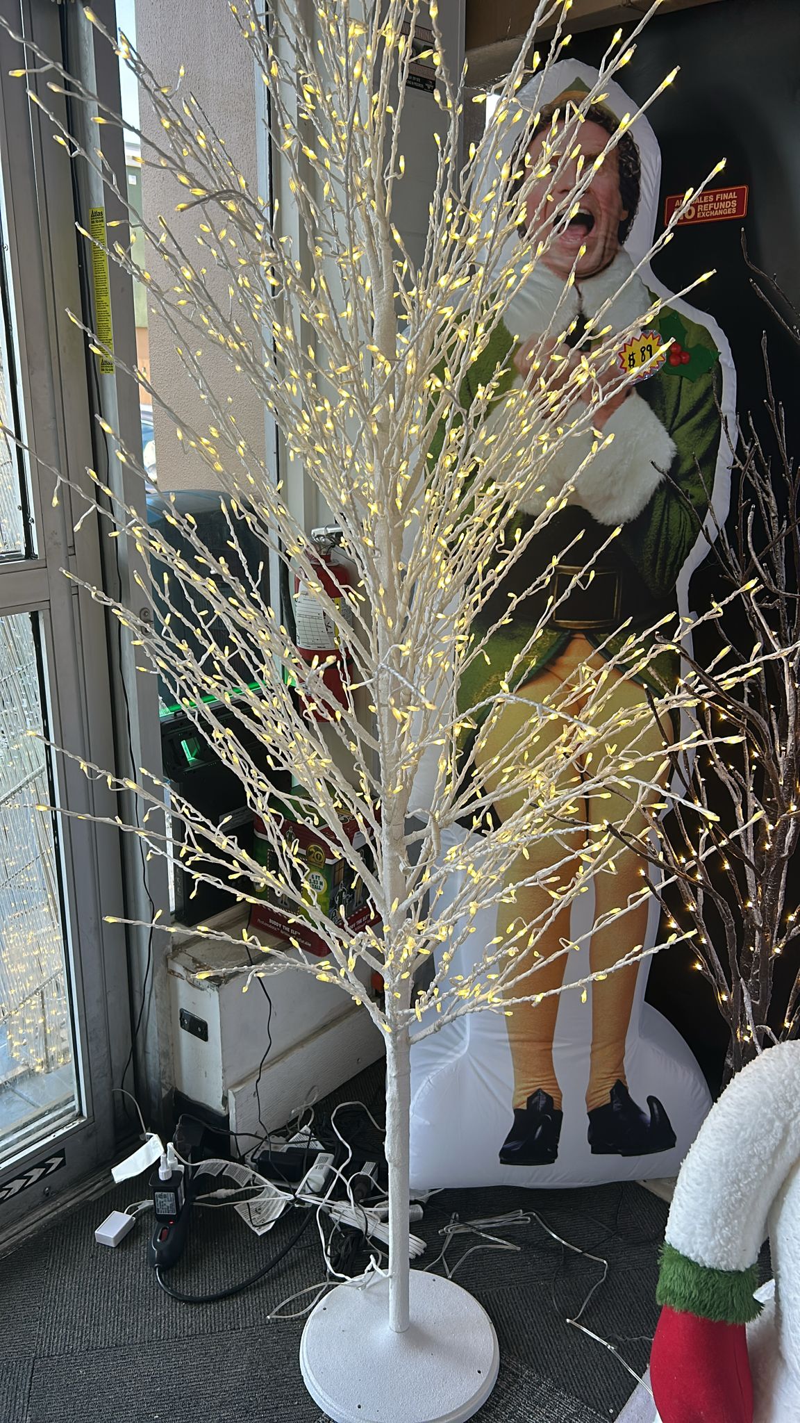 White Tree With LED Lights