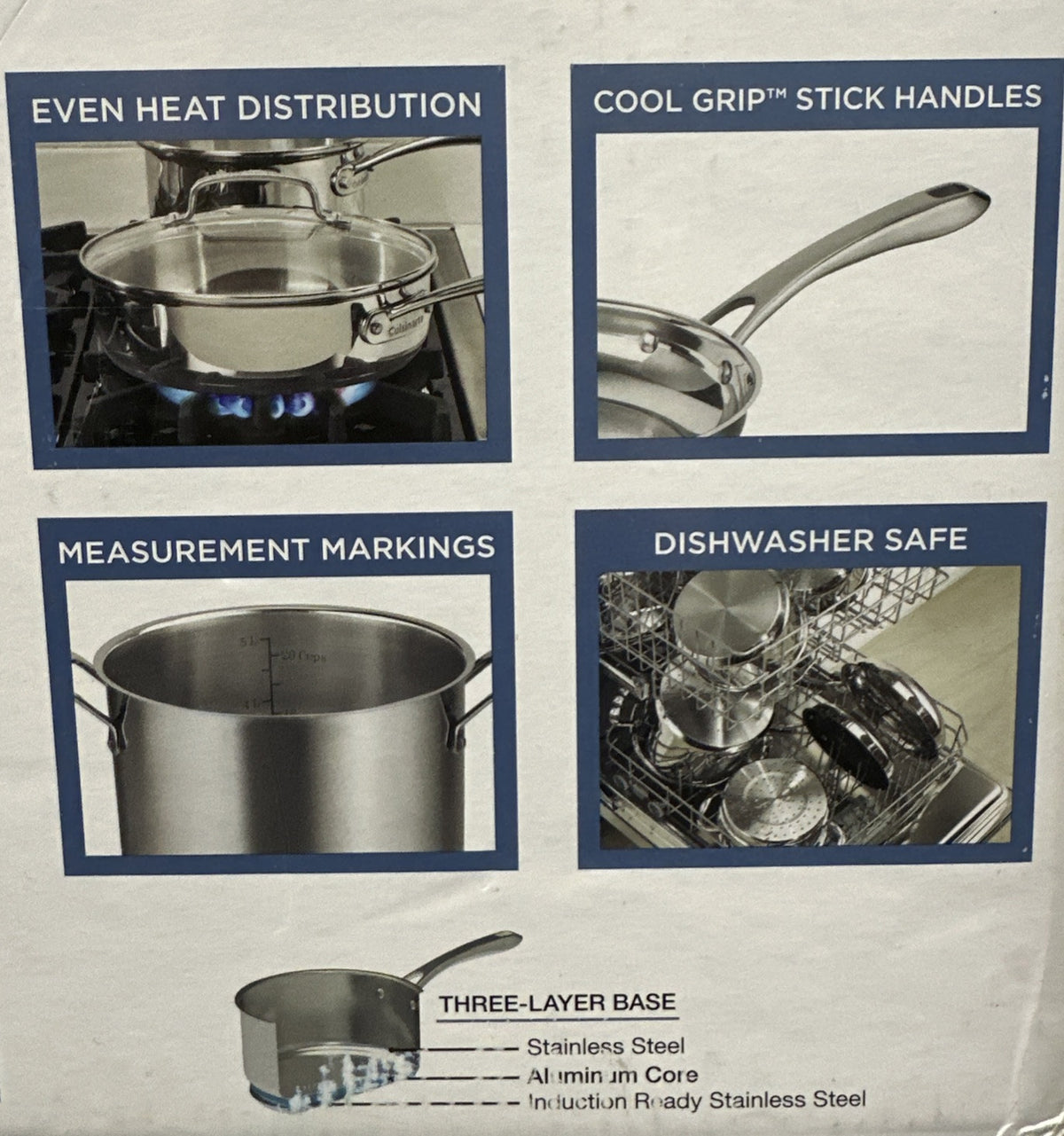 Cuisinart Classic Pots & Pans Set, 11 Pcs  Cookware Set, Stainless Steel,