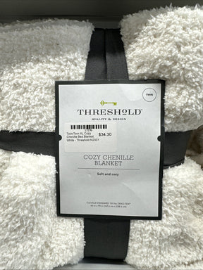 Threshold Chenille Throw Bed Blanket Oversized 92x90 Midweight